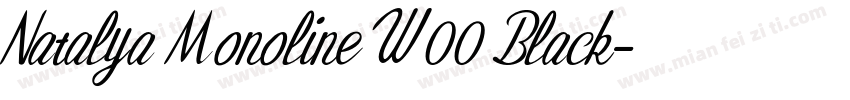 Natalya Monoline W00 Black字体转换